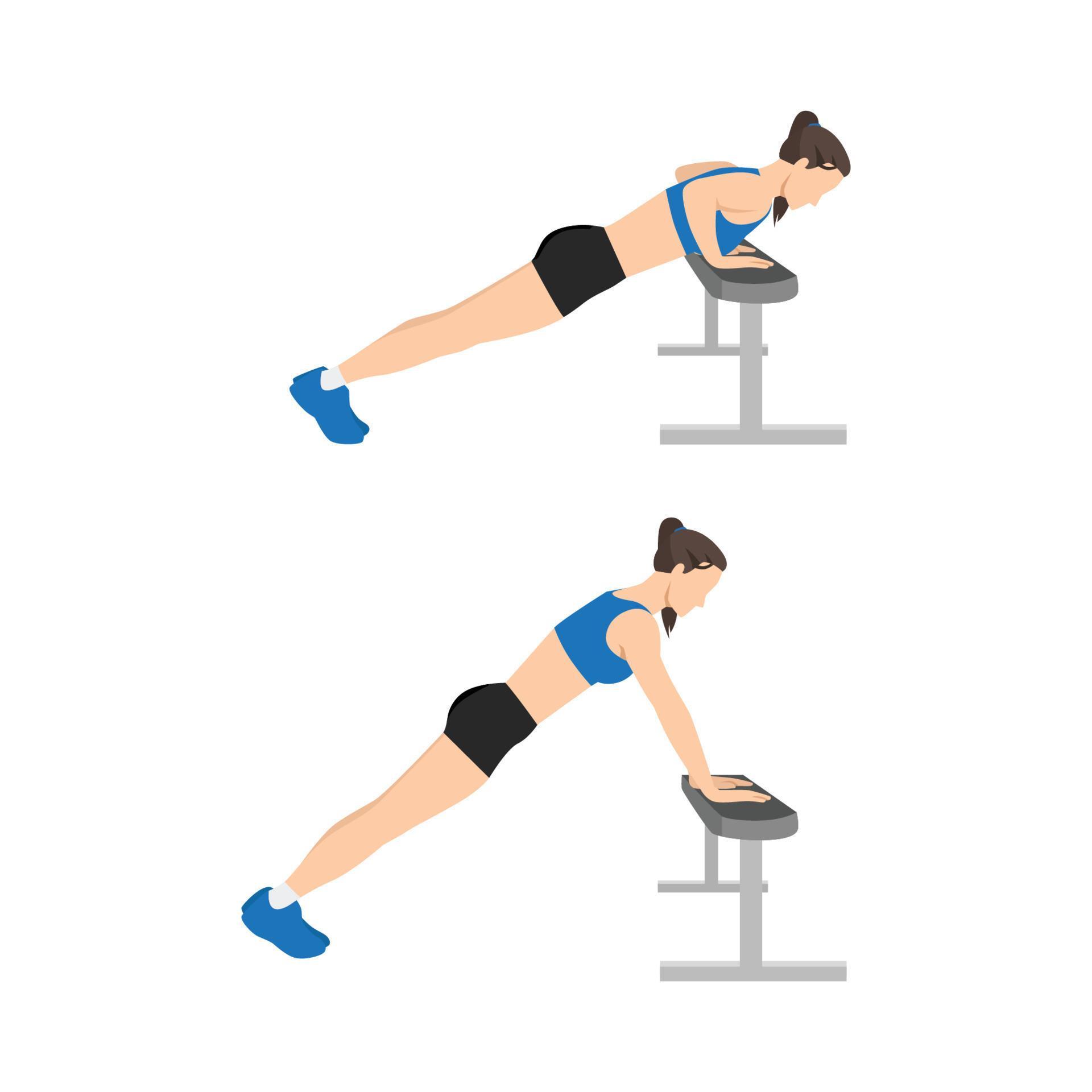 Incline Push-Ups Illustration